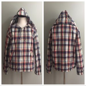 Pendleton plaid hooded zip up jacket